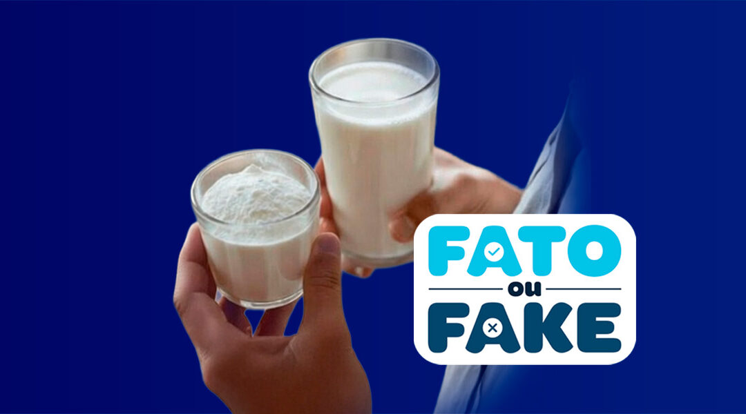 Leite de vaca e composto lácteo são a mesma coisa. FATO ou FAKE?
